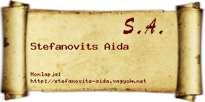 Stefanovits Aida névjegykártya